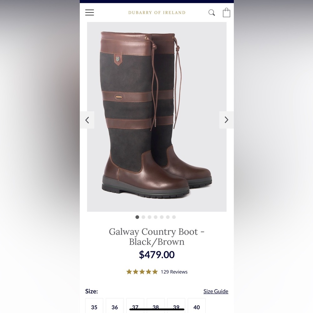 Dubarry GORE TEX waterproof boot equestrian 
Unisex sz 39.5 (us wm 9)